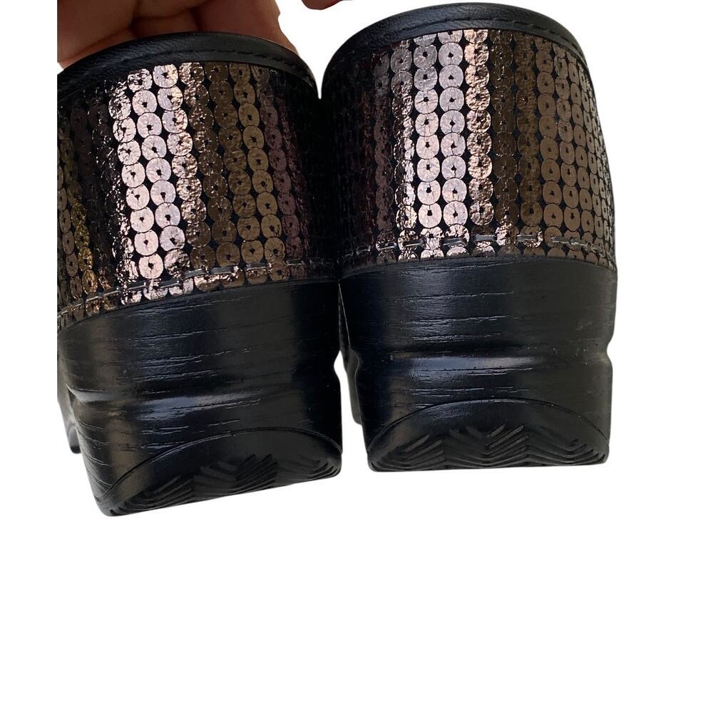 Dansko Professional Clogs EU 35 US 5 Metallic Bronze Sequined Nurse Comfort Shoe - Picture 10 of 15